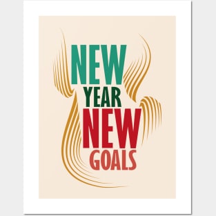 New Year New Goals!! Colorful Posters and Art